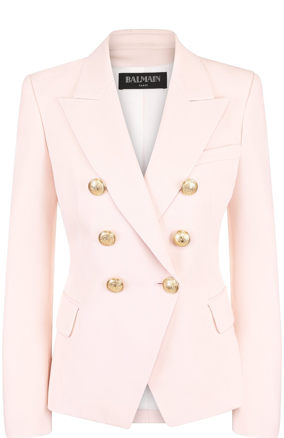 Шерстяной жакет BALMAIN светло-розового цвета по цене 191000 руб., арт. 147130/167L, фото 1 Шерстяной жакет BALMAIN, арт. 147130/167L, фото 1