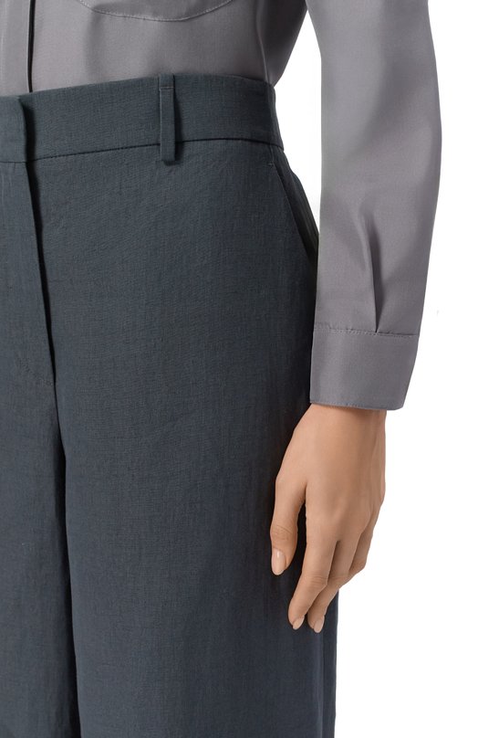 Льняные брюки Giorgio Armani GW002791/TE11126 Серый  GW002791/TE11126 Фото 5