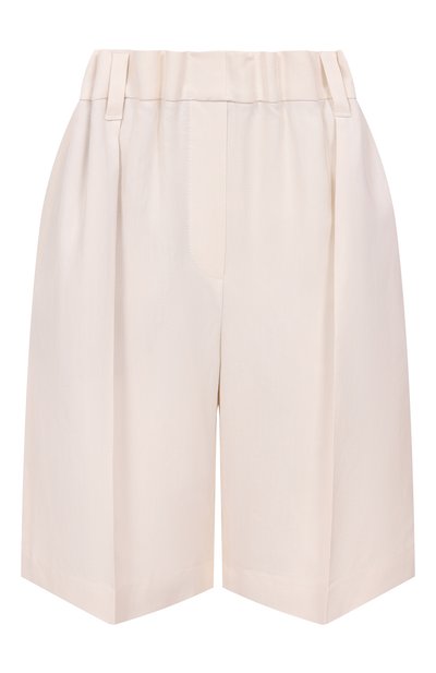 Женские шорты из вискозы и льна BRUNELLO CUCINELLI, арт. MH126P8612