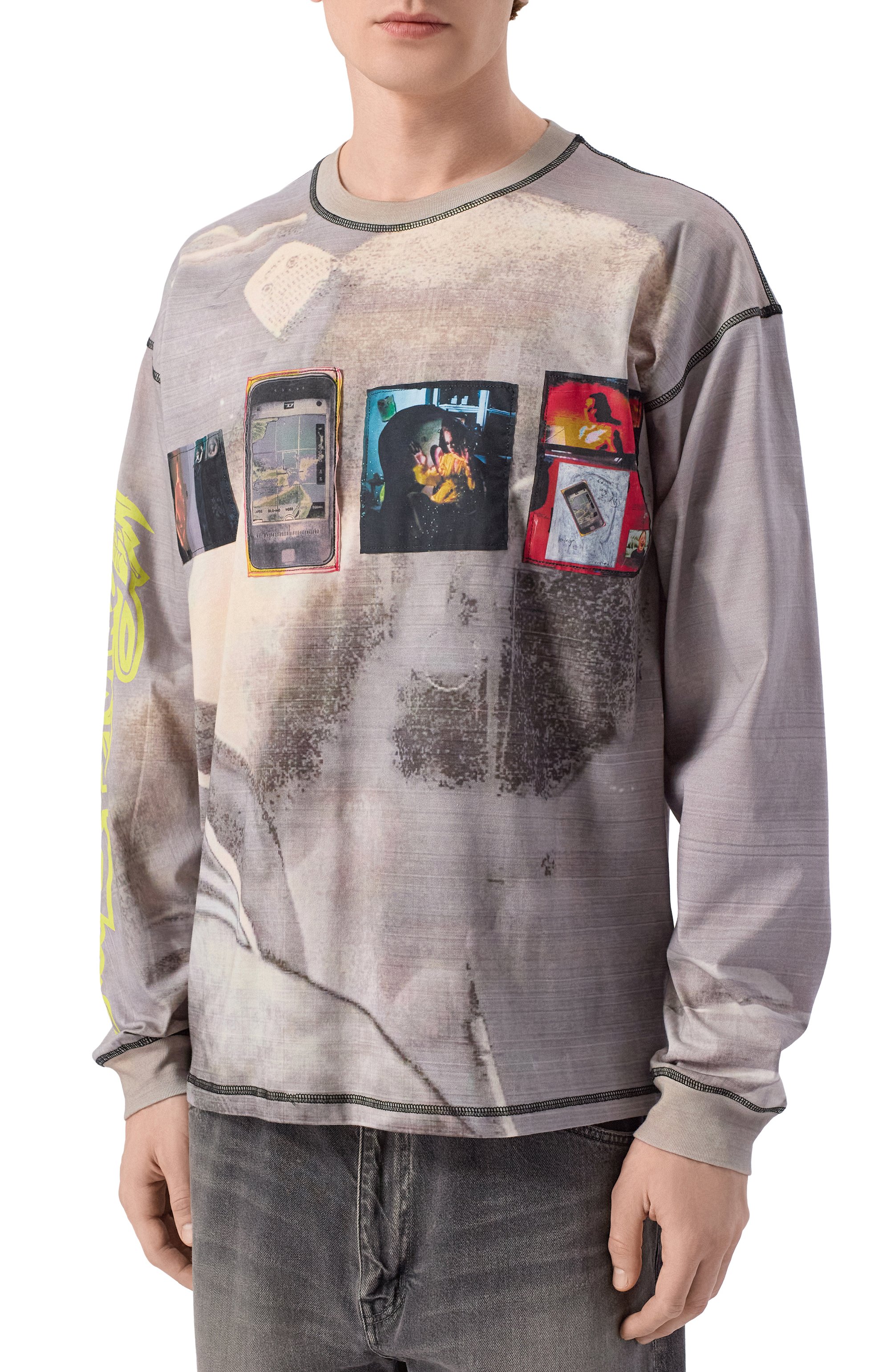 Хлопковый лонгслив DIESEL, арт. A20431/0EPCD, фото 3