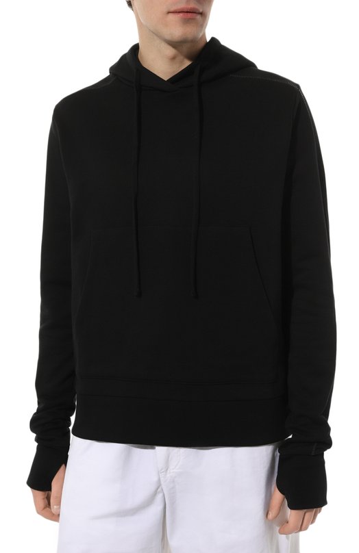 Хлопковое худи Thom Krom Чёрный, фото 3