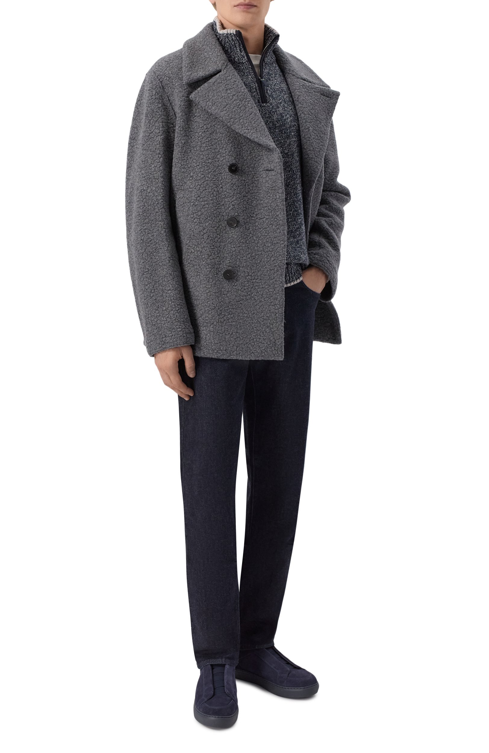 Джинсы regular fit CANALI темно-синего цвета по цене 68200 руб., арт. 91719/PX01028, фото 2 Джинсы regular fit CANALI, арт. 91719/PX01028, фото 2