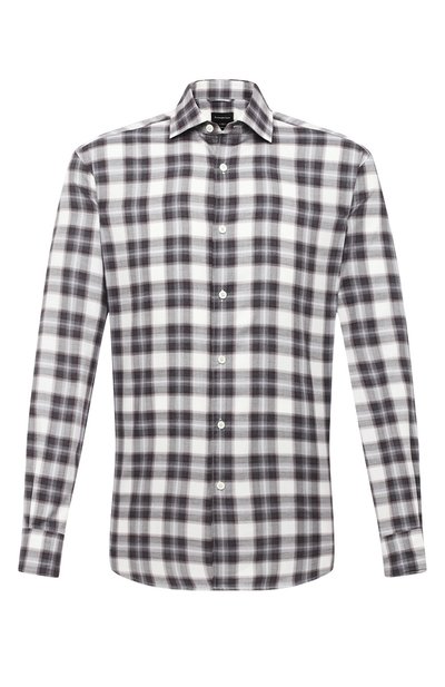 Мужская хлопковая рубашка ZEGNA, арт. UVX21/SRF5