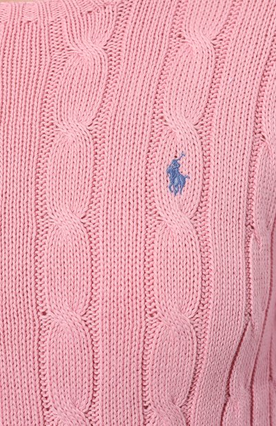 Хлопковый пуловер POLO RALPH LAUREN розового цвета по цене 25750 руб., арт. 211891640, фото 5 Хлопковый пуловер POLO RALPH LAUREN, арт. 211891640, фото 5