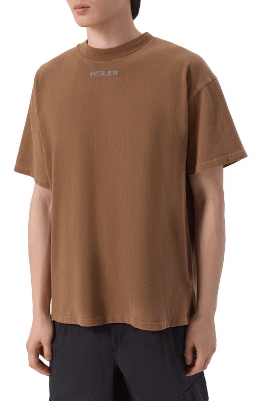 Хлопковая футболка Ksubi MPS26TE003 Коричневый  MPS26TE003 Фото 3