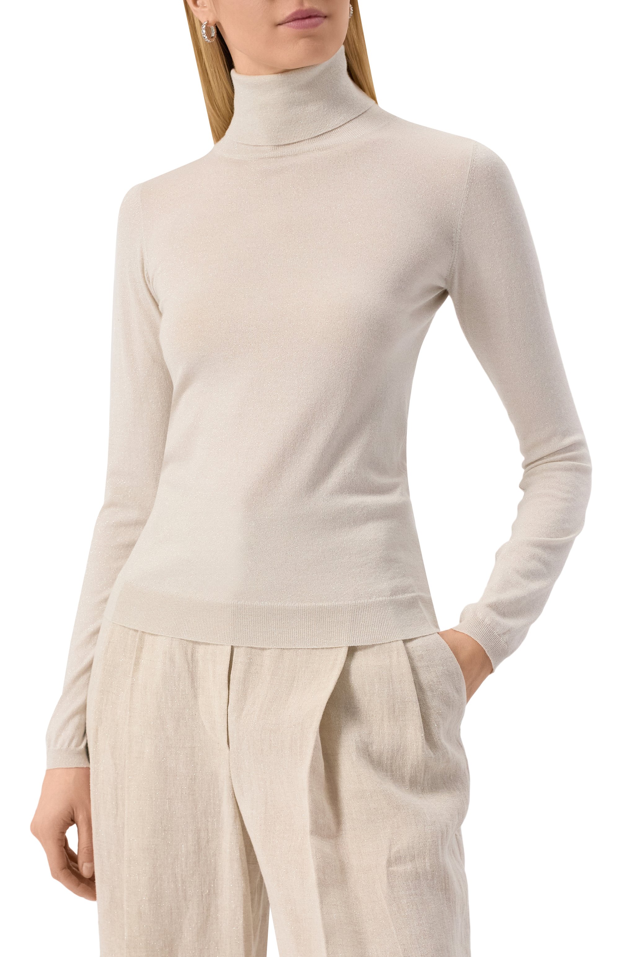 Водолазка из кашемира и шелка BRUNELLO CUCINELLI, арт. M41800063, фото 3