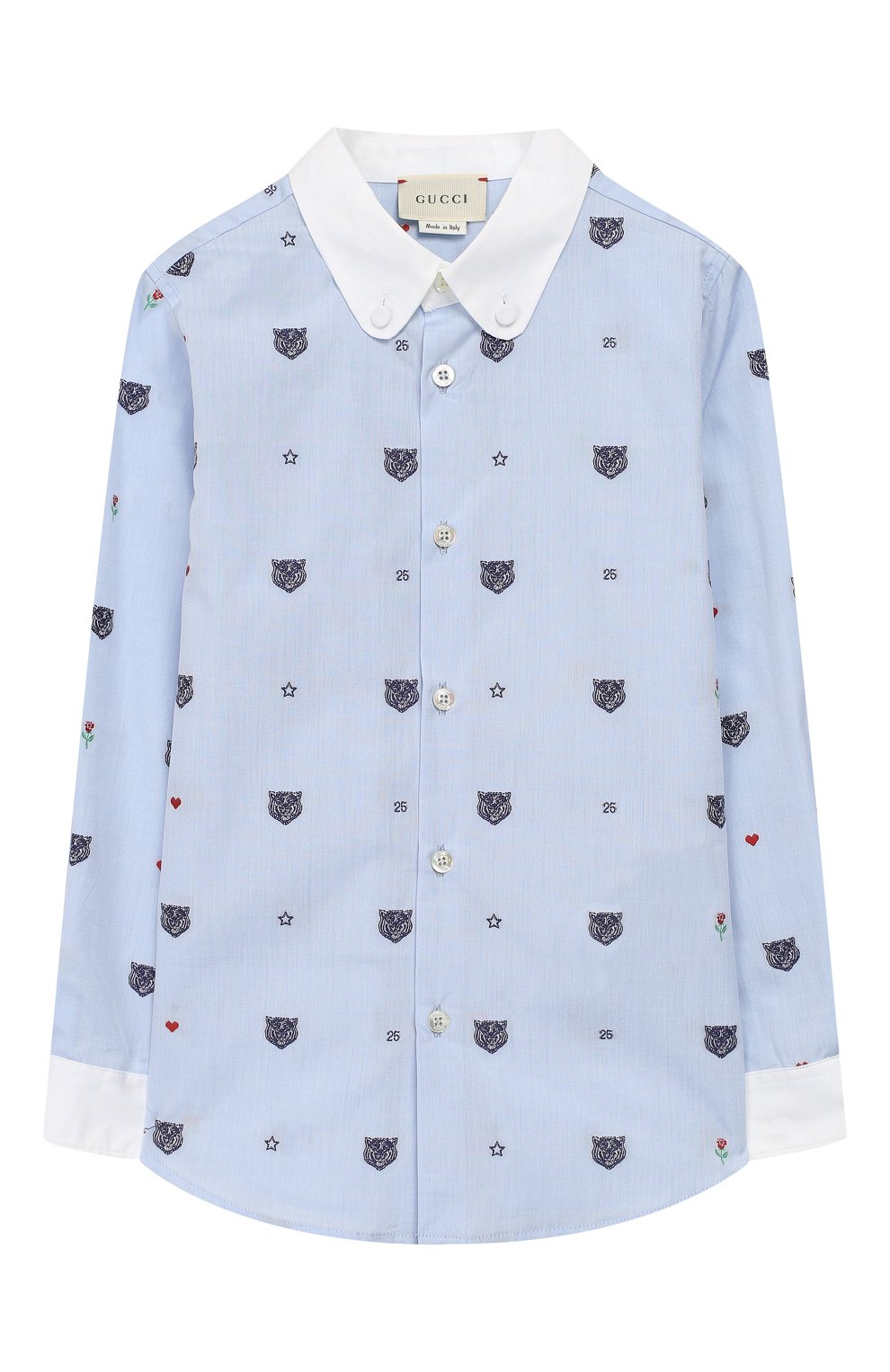 Хлопковая рубашка с воротником button down GUCCI, арт. 516401/XBE63, фото 1