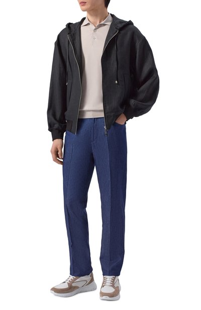 Мужской льняной бомбер KITON, арт. UGK137K0708H