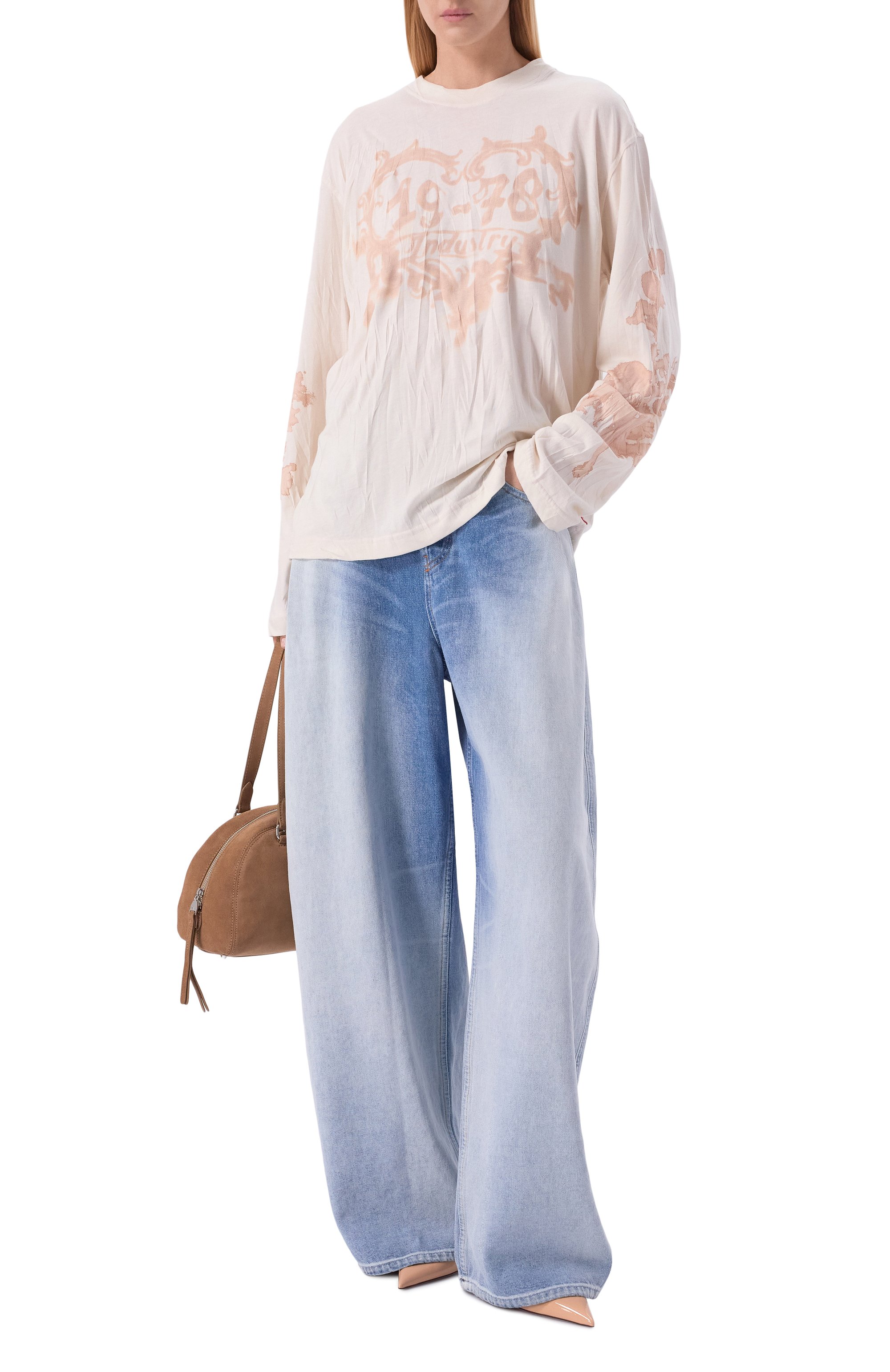 Лонгслив DIESEL кремового цвета по цене 24350 руб., арт. A23205/0LJCN, фото 2 Лонгслив DIESEL, арт. A23205/0LJCN, фото 2