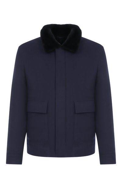 Мужской бомбер с подкладкой из норки MVST, арт. FTECK-ES3865-2V/LC1612