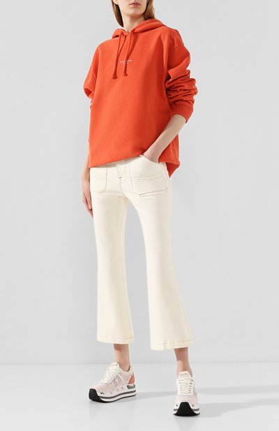 Хлопковое худи ACNE STUDIOS красного цвета по цене 41300 руб., арт. AI0049, фото 2 Хлопковое худи ACNE STUDIOS, арт. AI0049, фото 2