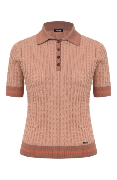 Женское хлопковое поло KITON, арт. D61781