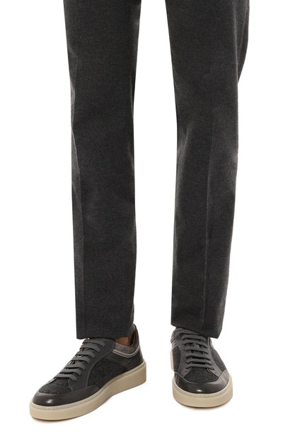 Комбинированные кеды CAMERLENGO темно-серого цвета по цене 42450 руб., арт. 16615/TIAG0 FUM0, фото 3 Комбинированные кеды CAMERLENGO, арт. 16615/TIAG0 FUM0, фото 3