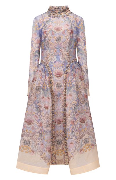 Женское платье изо льна и шелка ZIMMERMANN, арт. 6591DC261