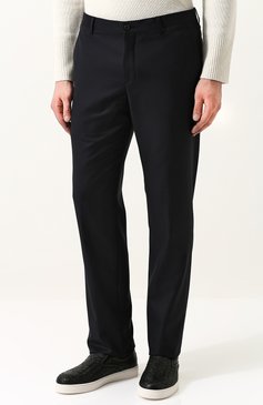 Брюки прямого кроя из смеси шерсти и кашемира GIORGIO ARMANI, арт. WSP040/0S100, фото 1