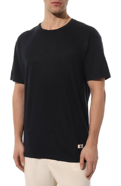 Льняная футболка GUCCI темно-синего цвета по цене 69120 руб., арт. 650083 XJC6N, фото 3 Льняная футболка GUCCI, арт. 650083 XJC6N, фото 3