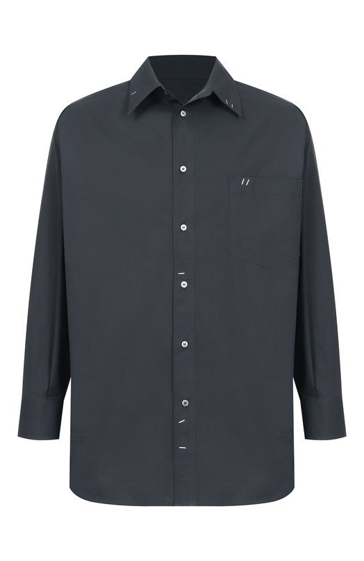 Хлопковая рубашка MM6 SH0DT0041/M35256 Чёрный SH0DT0041/M35256