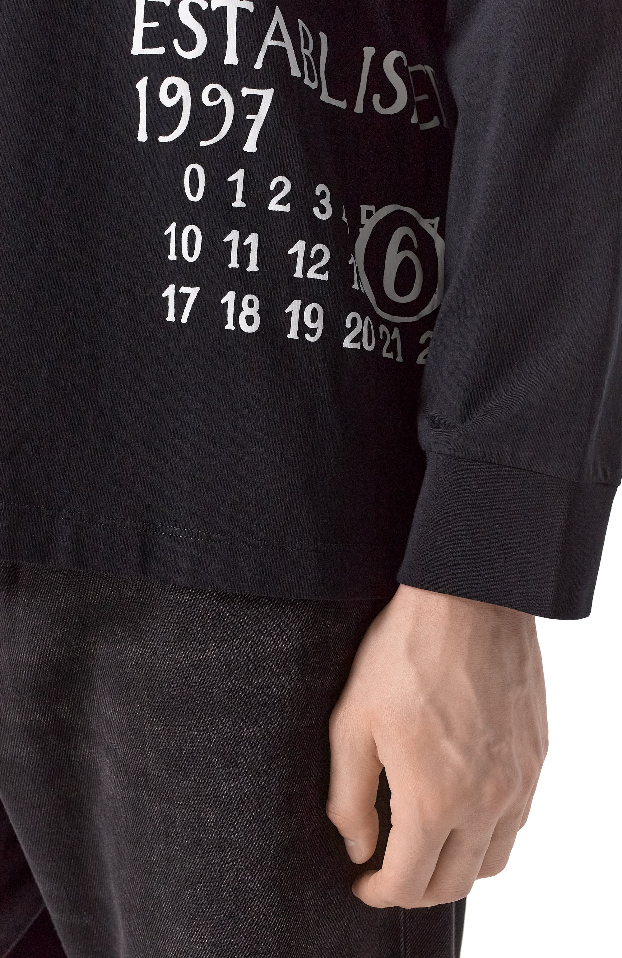 Хлопковый лонгслив MM6, арт. SH0GC0047/S24312, фото 5