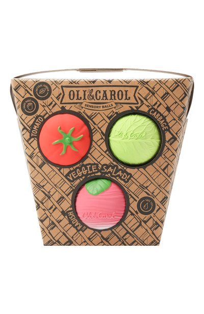 Набор игрушек-прорезывателей veggie salad OLI&CAROL, арт. L-BABY-BALL-SALAD