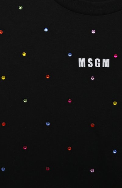 Хлопковая футболка MSGM KIDS, арт. F3MSJGTH085, фото 3