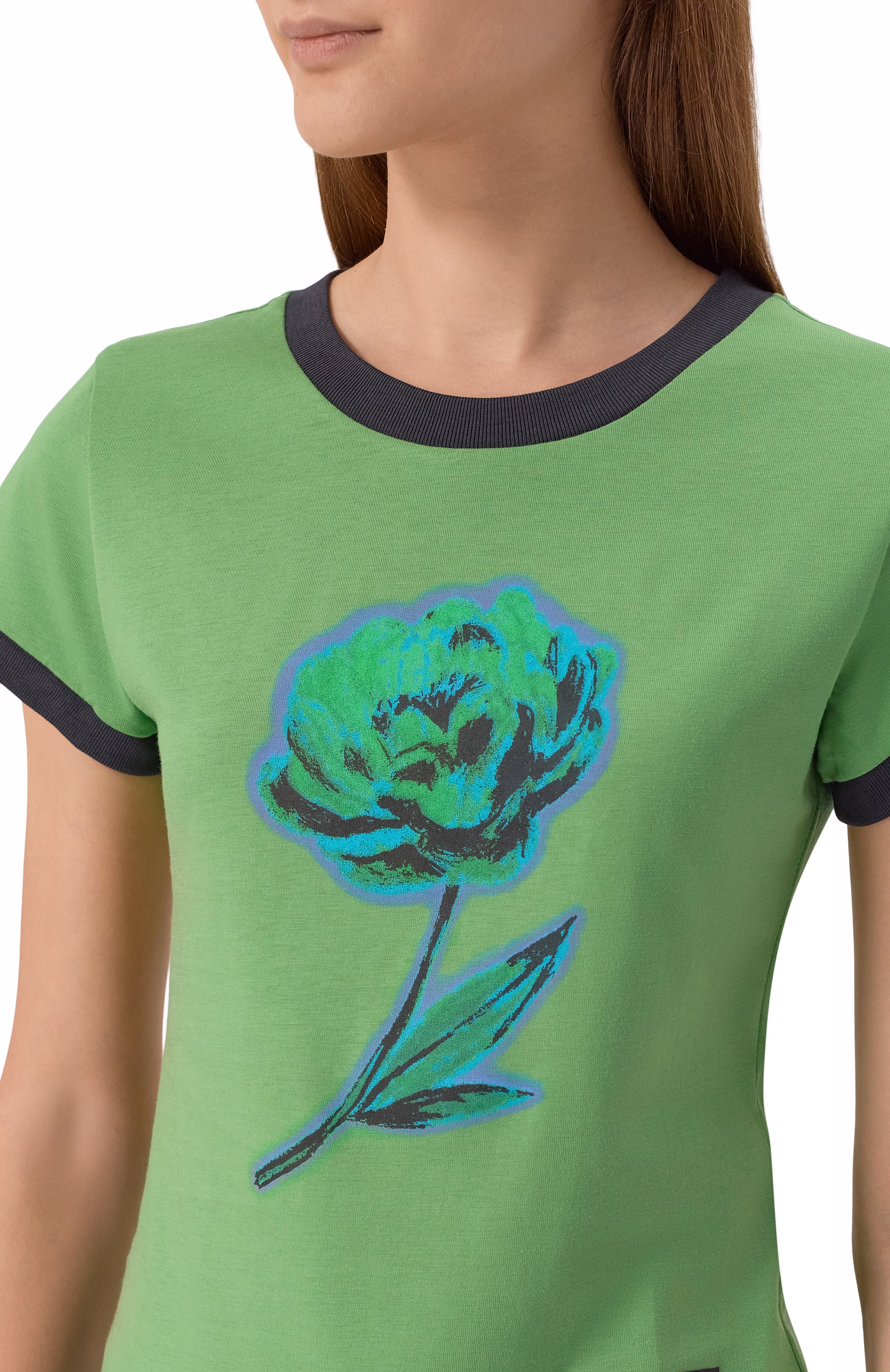 Хлопковая футболка GANNI, арт. T4227, фото 5