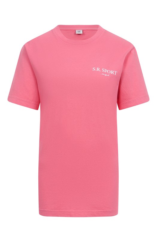 Хлопковая футболка Sporty and Rich T0043612201P139 Розовый T0043612201P139