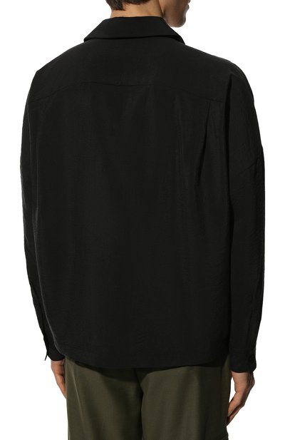 Шелковая куртка-рубашка KAZUYUKI KUMAGAI черного цвета по цене 63800 руб., арт. AS21-010, фото 4 Шелковая куртка-рубашка KAZUYUKI KUMAGAI, арт. AS21-010, фото 4