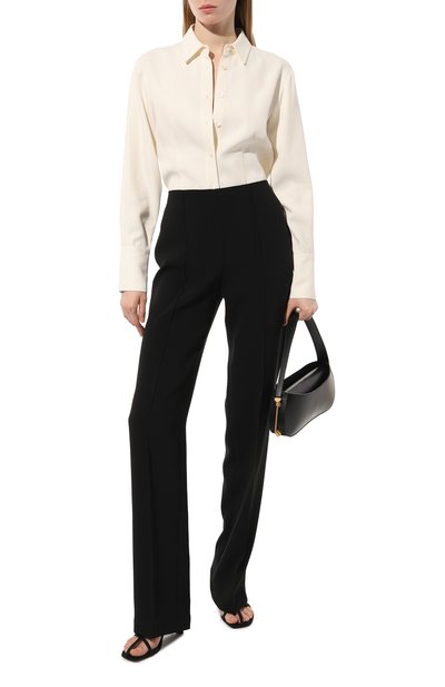 Шелковые брюки CHAPURIN черного цвета по цене 75000 руб., арт. P/15585/27863-м/SS23, фото 2 Шелковые брюки CHAPURIN, арт. P/15585/27863-м/SS23, фото 2