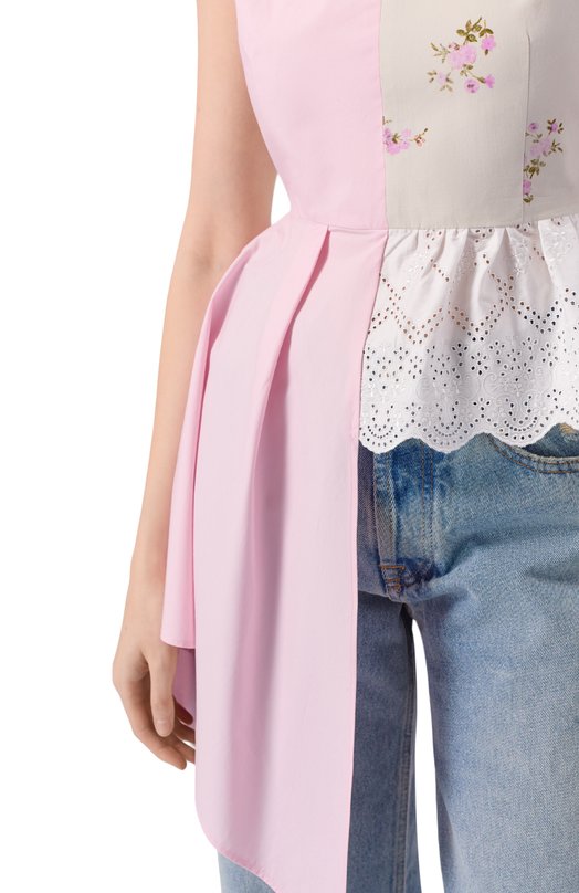 Хлопковый топ MSGM 4041MDT08Y/267157 Разноцветный  4041MDT08Y/267157 Фото 5