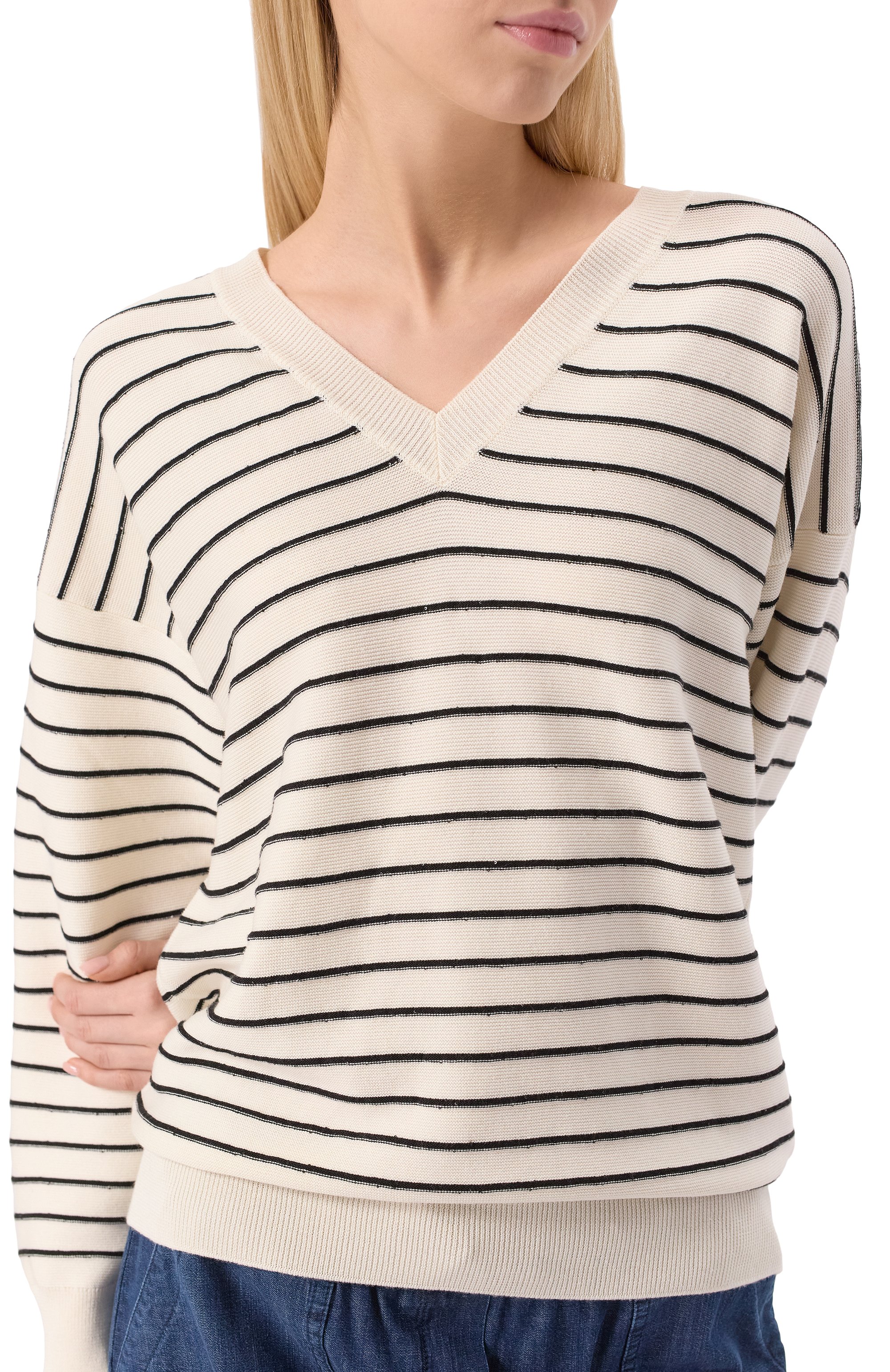 Пуловер из хлопка и шелка LORENA ANTONIAZZI, арт. P25115VM53A/3039, фото 5