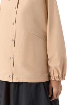 Женская хлопковая куртка JIL SANDER бежевого цвета, арт. J04AM0001-J45026 | Фото 5 (Рукава: Длинные; Материал внешний: Хлопок; Длина (верхняя одежда): Короткие; Кросс-КТ: Куртка, Легкие; Стили: Минимализм)