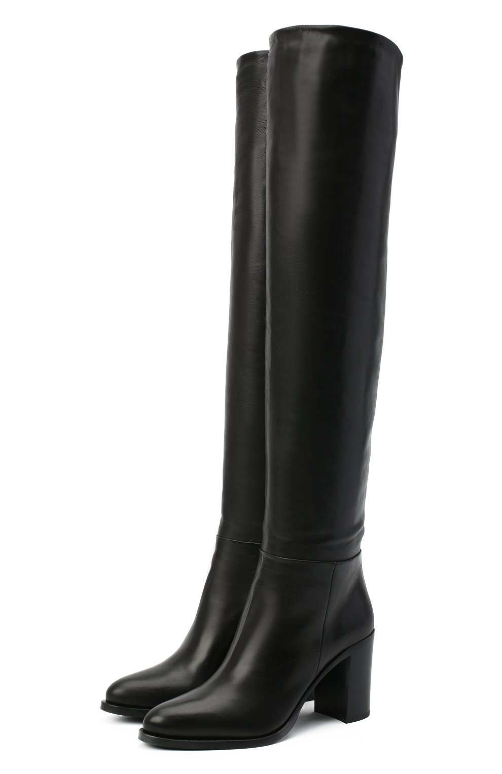 Кожаные ботфорты PRADA, арт. 1W273M-3LBM-F0002-085, фото 1