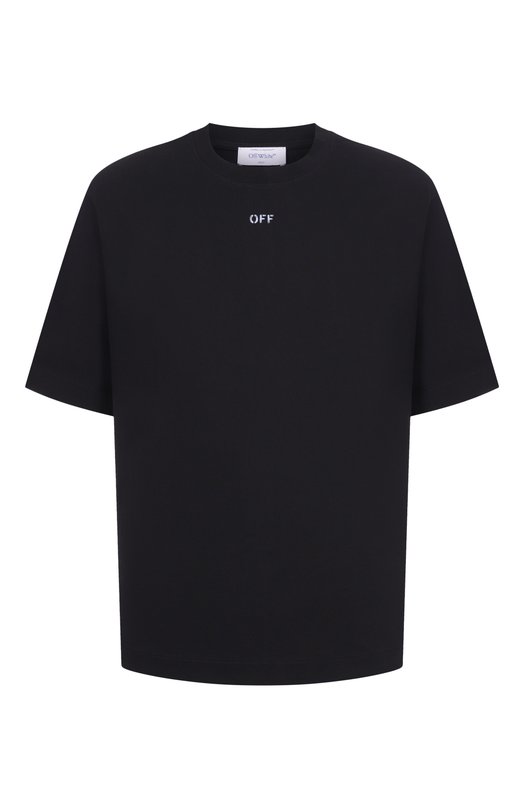 Хлопковая футболка Off-White 0MAA120F25JER00D Чёрный 0MAA120F25JER00D