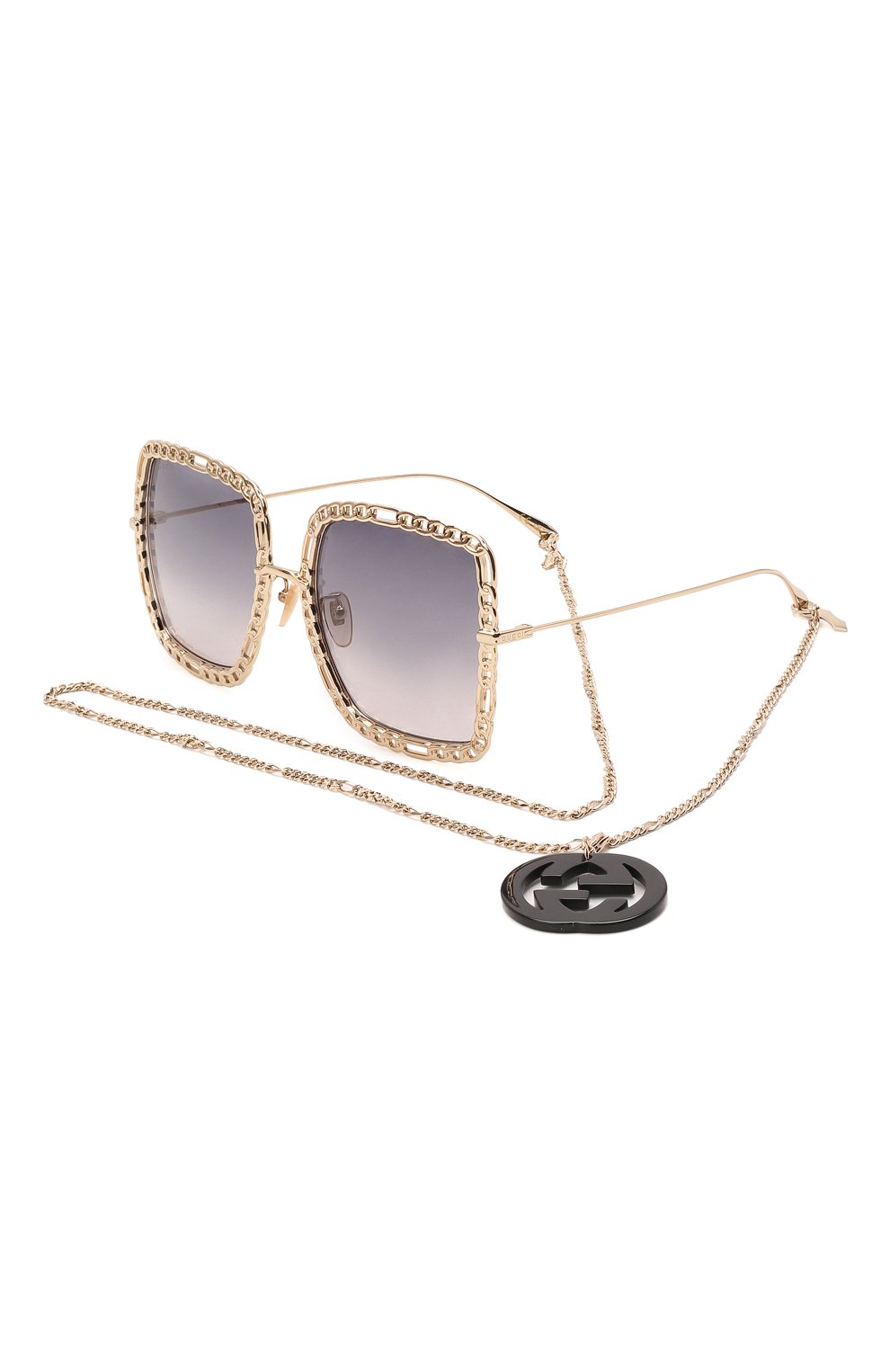 Солнцезащитные очки и цепочка GUCCI черного цвета по цене 73850 руб., арт. GG1033S 002, фото 5 Солнцезащитные очки и цепочка GUCCI, арт. GG1033S 002, фото 5