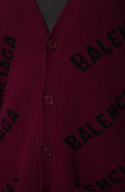 Шерстяной кардиган BALENCIAGA фиолетового цвета по цене 130500 руб., арт. 659676/T1567, фото 5 Шерстяной кардиган BALENCIAGA, арт. 659676/T1567, фото 5