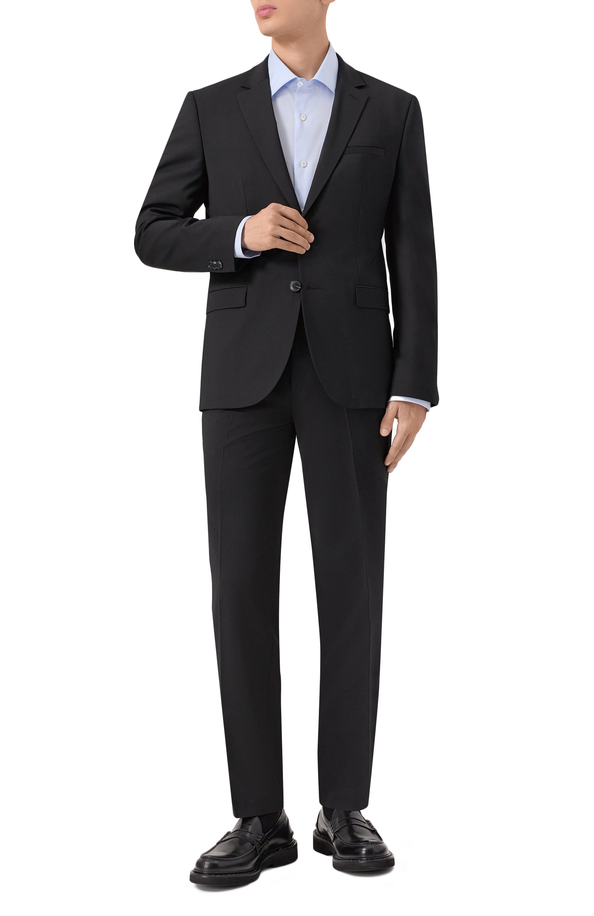 Костюм HUGO черного цвета по цене 54950 руб., арт. 50540141, фото 1 Костюм HUGO, арт. 50540141, фото 1