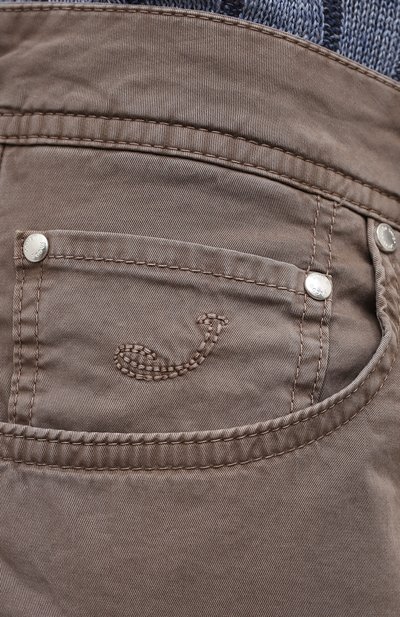 Джинсы JACOB COHEN темно-бежевого цвета по цене 35850 руб., арт. J620 C0MF 06510-V/55, фото 5 Джинсы JACOB COHEN, арт. J620 C0MF 06510-V/55, фото 5