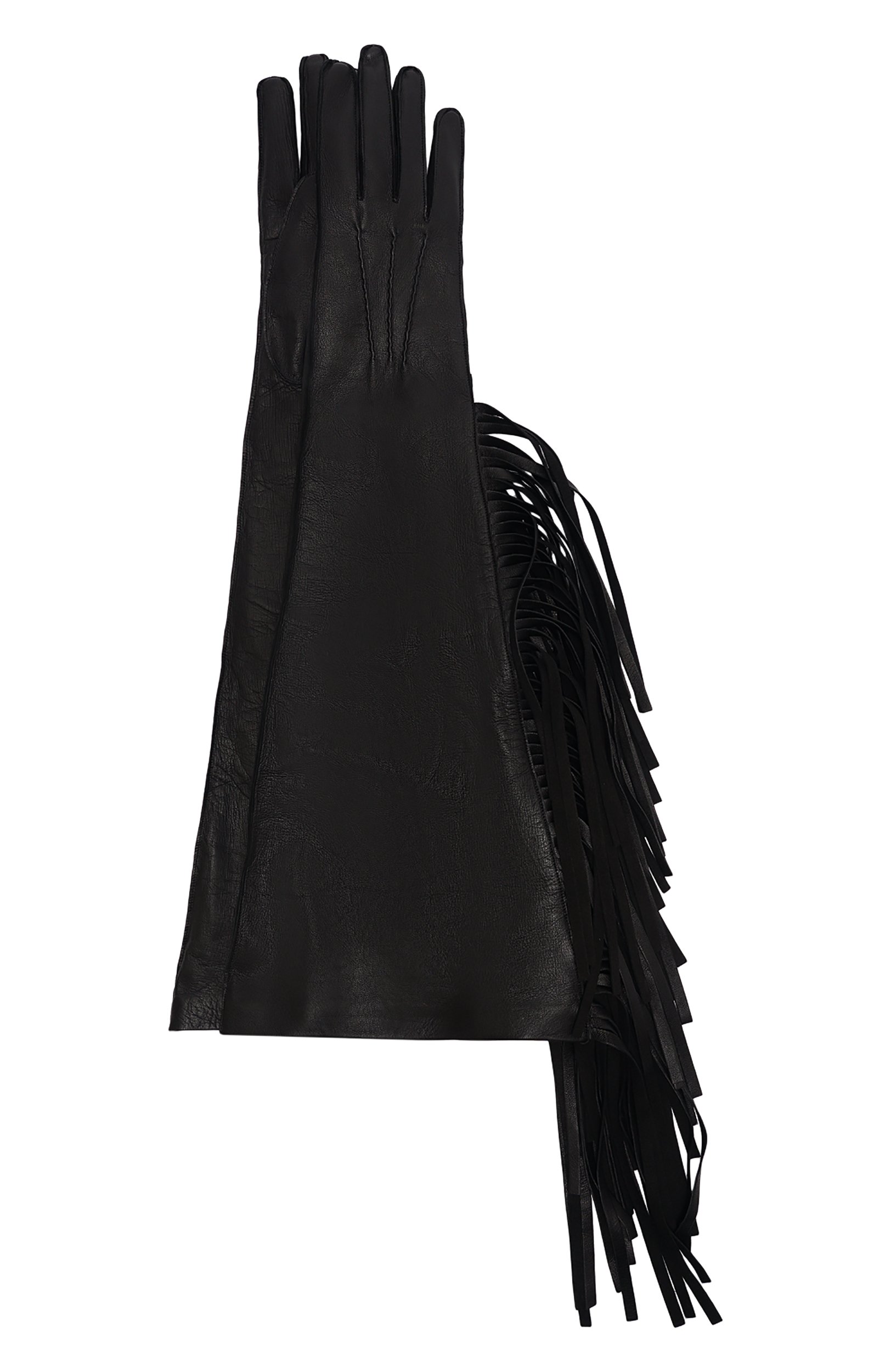 Кожаные перчатки ANN DEMEULEMEESTER черного цвета по цене 213000 руб., арт. B0014645/LT120, фото 1 Кожаные перчатки ANN DEMEULEMEESTER, арт. B0014645/LT120, фото 1