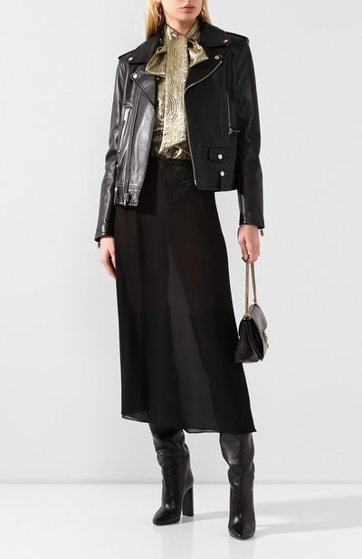 Шелковая юбка SAINT LAURENT, арт. 623880/Y059R, фото 2