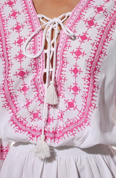 Туника из хлопка и льна MELISSA ODABASH розового цвета по цене 32050 руб., арт. MARTINA, фото 5 Туника из хлопка и льна MELISSA ODABASH, арт. MARTINA, фото 5