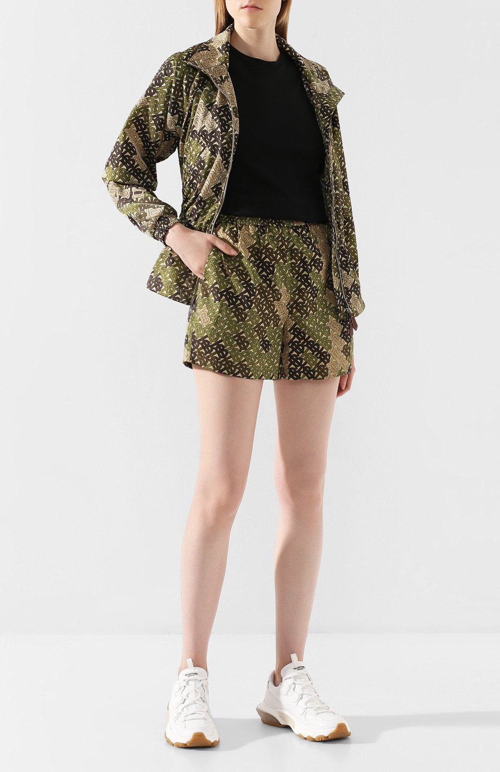 Хлопковые шорты BURBERRY хаки цвета по цене 52100 руб., арт. 8014288, фото 2 Хлопковые шорты BURBERRY, арт. 8014288, фото 2