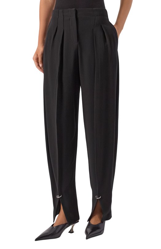 Брюки из вискозы и шерсти Mugler 25F1PA0448196 Чёрный  25F1PA0448196 Фото 3