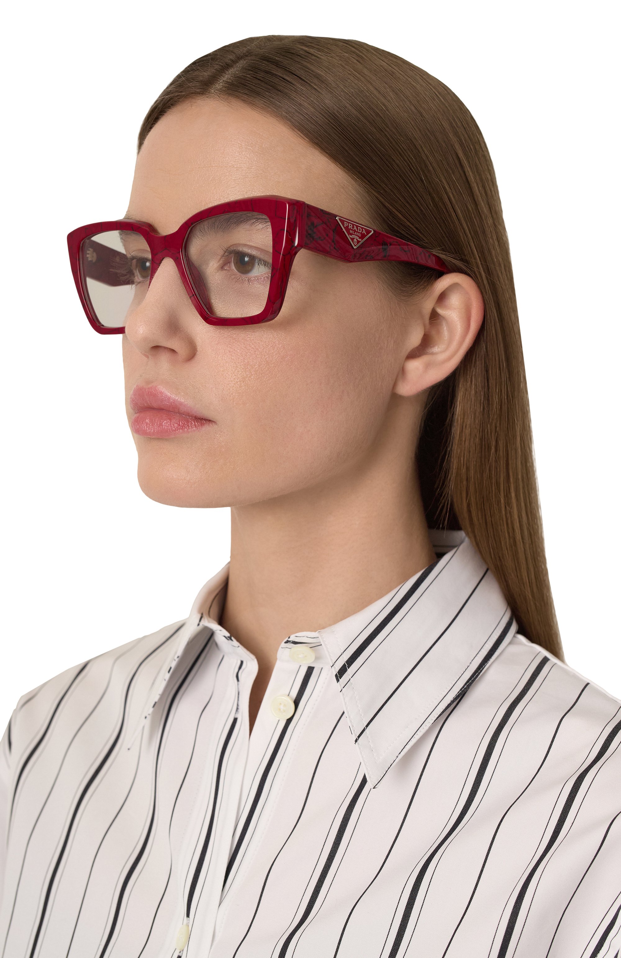 Оправа PRADA бордового цвета по цене 45500 руб., арт. 09ZV-15D101, фото 2 Оправа PRADA, арт. 09ZV-15D101, фото 2