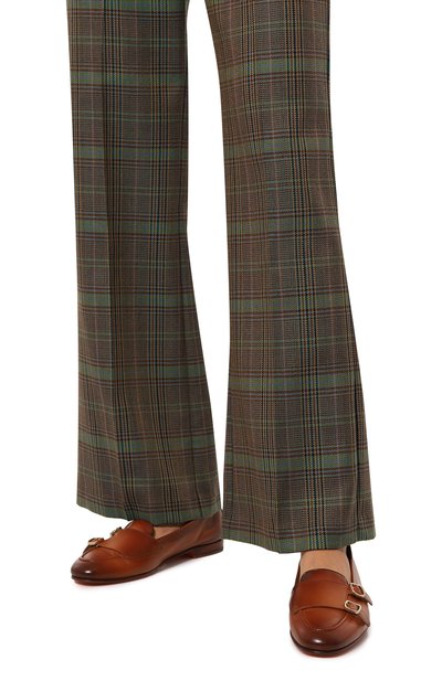 Кожаные монки SANTONI коричневого цвета по цене 79150 руб., арт. WUNY71009SA4SLGAC50, фото 3 Кожаные монки SANTONI, арт. WUNY71009SA4SLGAC50, фото 3
