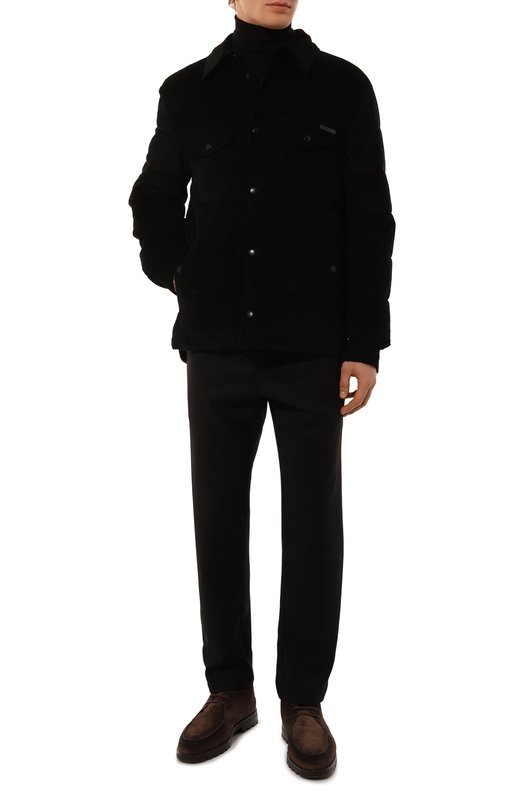 Двусторонняя куртка-рубашка из вельвета Dolce & Gabbana G9BCUT/FUVFB Чёрный  G9BCUT/FUVFB Фото 2