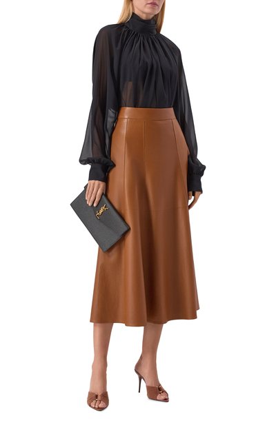 Кожаные мюли lola 90 SAINT LAURENT, арт. 808664/AAD82, фото 3