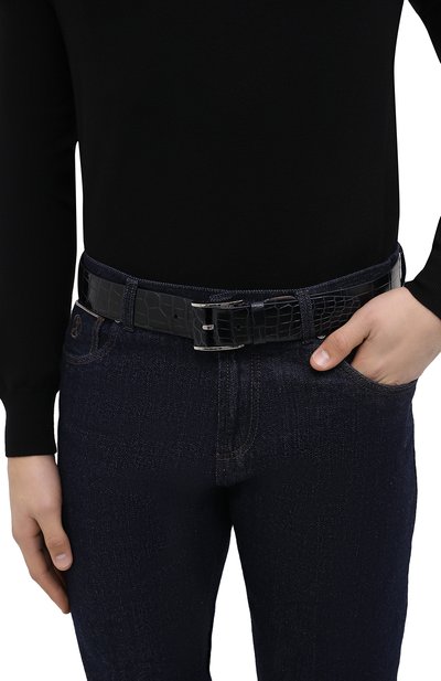 Ремень из кожи крокодила со сменными пряжками ZILLI, арт. MJL-CLAQE-01011/C819/CP0R, фото 2