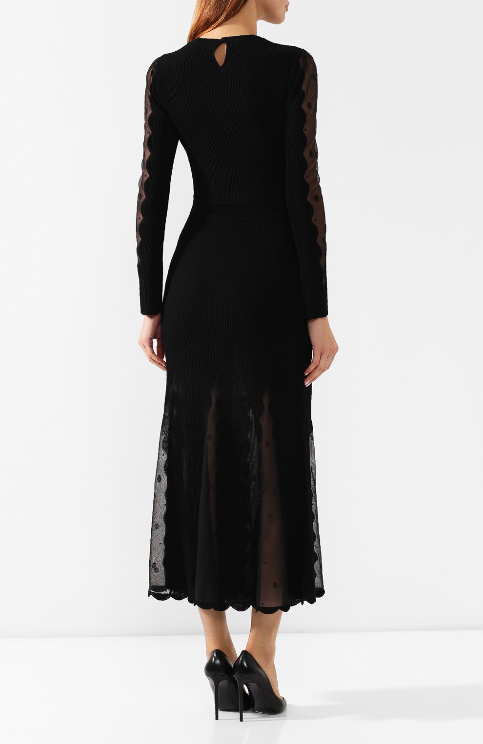 Платье из смеси вискозы и шелка ALEXANDER MCQUEEN, арт. 585216/Q1AD6, фото 4
