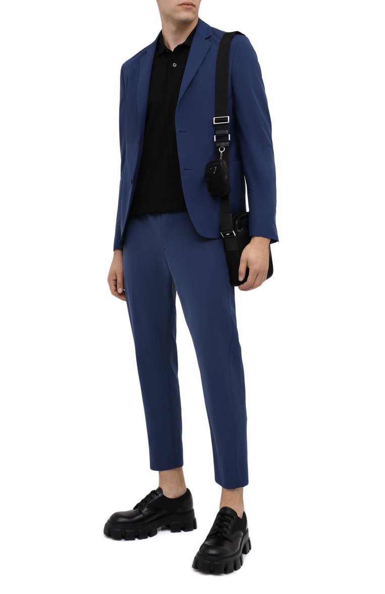 Мужские кожаные дерби PRADA черного цвета, арт. 2EE342-3L09-F0002 | Фото 2 (Стили: Классический; Региональные ограничения белый список (Axapta Mercury): Не проставлено; Нос: Не проставлено; Материал внешний: Натуральная кожа)