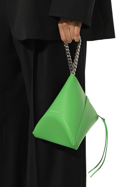 Сумка curve ALEXANDER MCQUEEN зеленого цвета по цене 99500 руб., арт. 707839 1YBB3, фото 2 Сумка curve ALEXANDER MCQUEEN, арт. 707839 1YBB3, фото 2